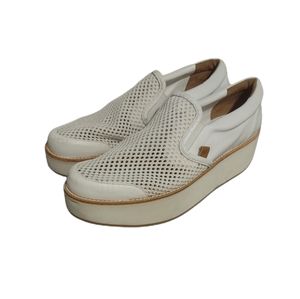 Chic White Platform Slip-On Shoes